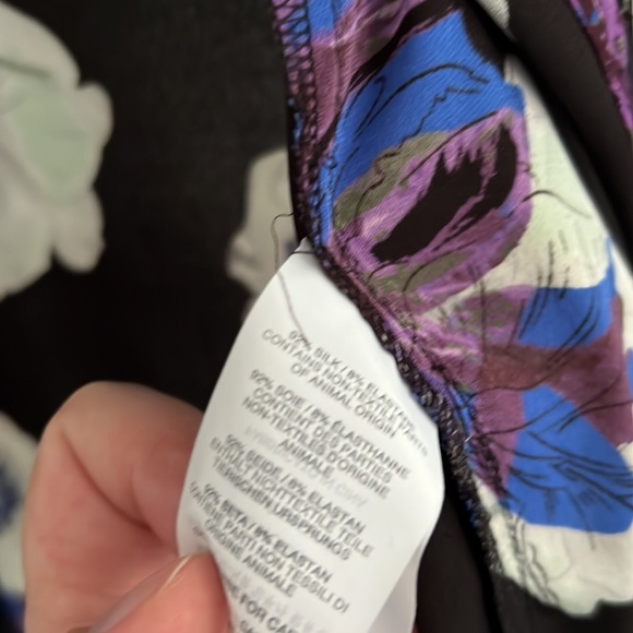 J.Crew Size 14 Silk Blend Button Down Moody Floral Blouse. - Picture 3 of 5